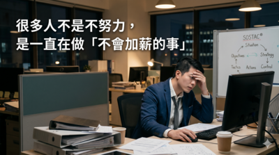 很多人不是不努力，是一直在做「不會加薪的事」圖片